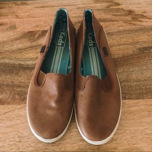 keds | brown slip ons
